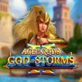 Age Of The Gods: God Of Storms 2 logo by Playtech Rollflame Casino