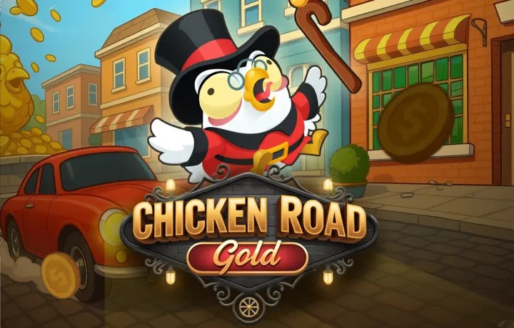 Chicken Road Gold slot icon by InOut, available at Rollflame Casino