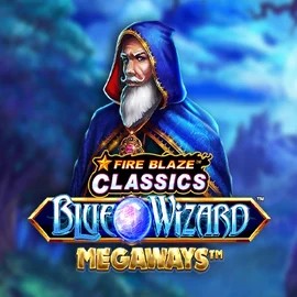 Fire Blaze Blue Wizard Megaways casino game by Rarestone Gaming – featured logo at Rollflame Casino