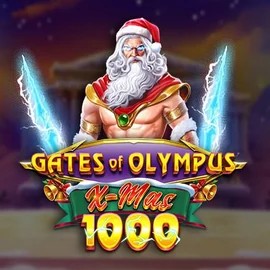 Gates of Olympus Xmas 1000 online game logo by Pragmatic Play on rollflame.eu.com