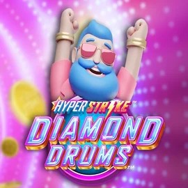 Hyper Strike Diamond Drums slot logo by Gameburger Studios at Rollflame Casino