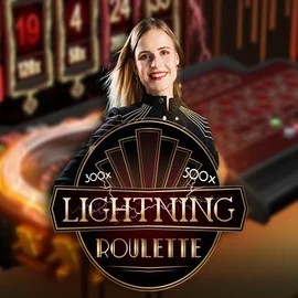 Lightning Roulette slot icon by Evolution, available at Rollflame Casino