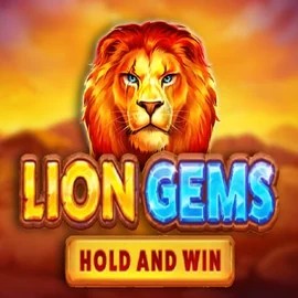 Lion Gems Hold and Win slot logo by Playson at Rollflame Casino