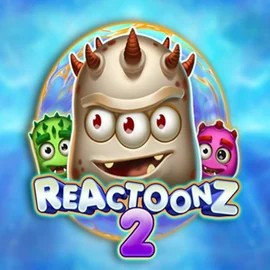Reactoonz 2 slot logo by Play'n GO at Rollflame Casino