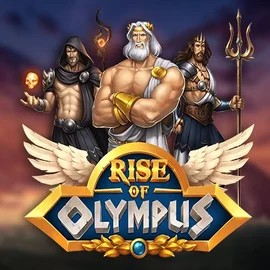 Slots logo of Rise of Olympus from Play'n GO at Rollflame Casino