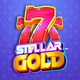 Stellar Gold slot logo by Snowborn Games at Rollflame Casino